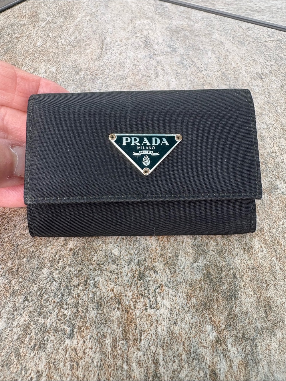 Prada Black Nylon Triangular Logo Compact Wallet - Picture 2 of 13